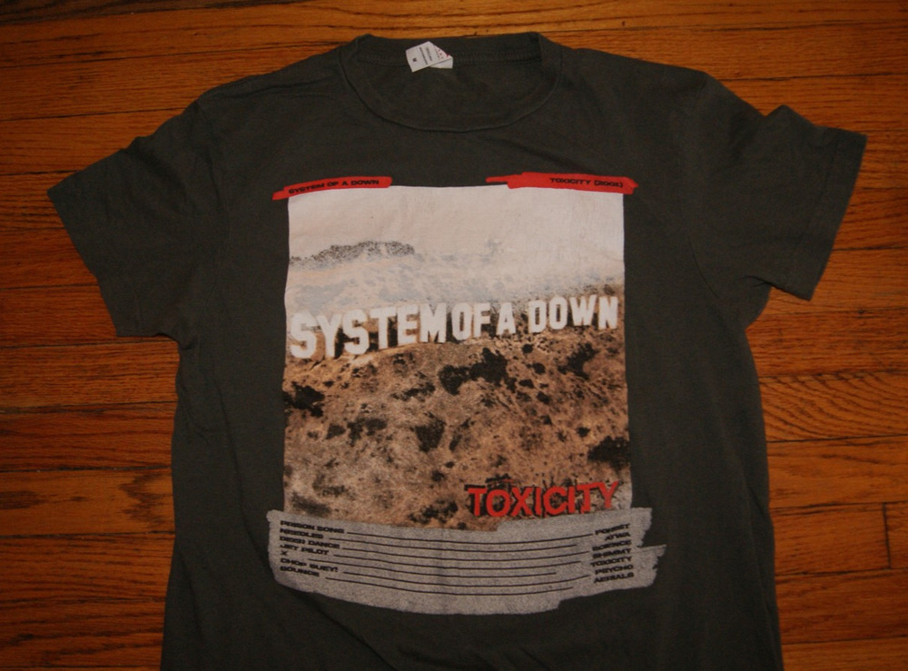 System Of A Down Toxicity T-Shirt Size Small Gray Band Tee